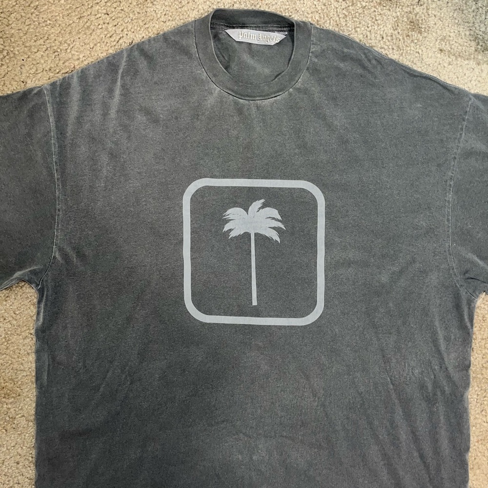 Grey Palm Angels Palm Tree T Shirt NVR WORN